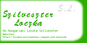 szilveszter loczka business card